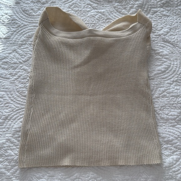 Strapless Ribbed Knit Top - Picture 2 of 4